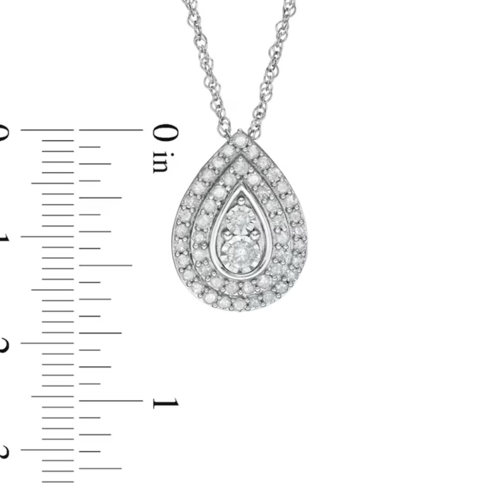 Elegant Silver Teardrop Pendant Necklace